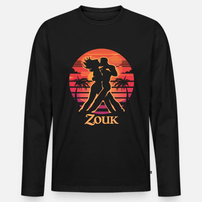 Zouk-Tanz-Geschenk - Männer Premium Bio Langarmshirt - Schwarz