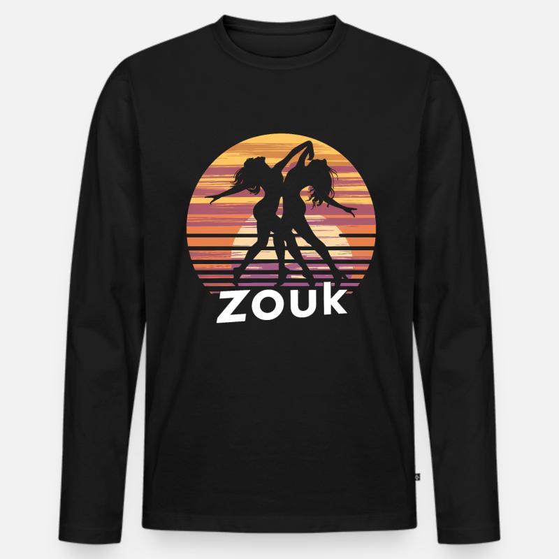 Zouk-Tanz-Geschenk - Männer Premium Bio Langarmshirt - Schwarz