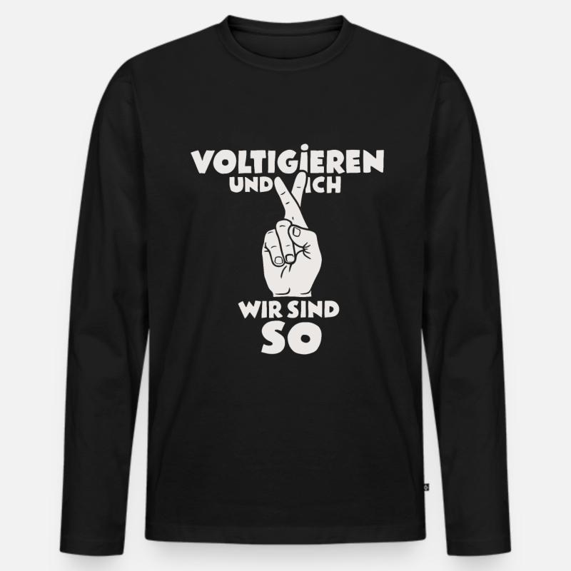 Stabhochspringer-Geschenk - Männer Premium Bio Langarmshirt - Schwarz