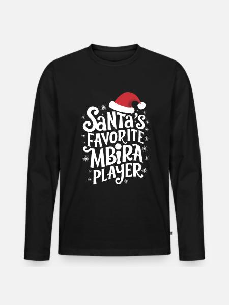 Idiophon Kalimba Geschenk - Männer Premium Bio Langarmshirt - Schwarz