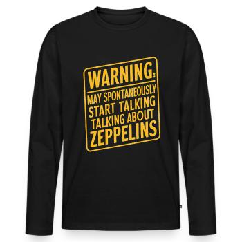 Luftschiff Zeppelin Geschenk - Männer Premium Bio Langarmshirt - Schwarz - Vorne - Nico (187cm)