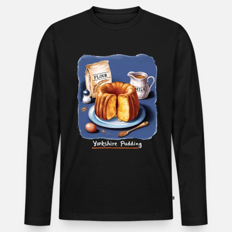 Yorkshire Pudding Geschenk - Männer Premium Bio Langarmshirt - Schwarz