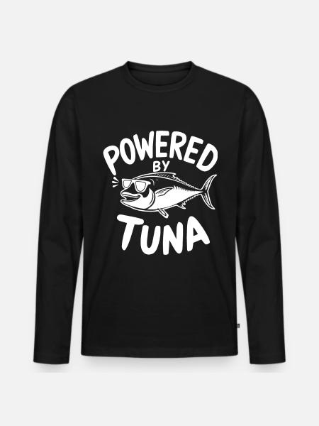 Thunfisch - Männer Premium Bio Langarmshirt - Schwarz