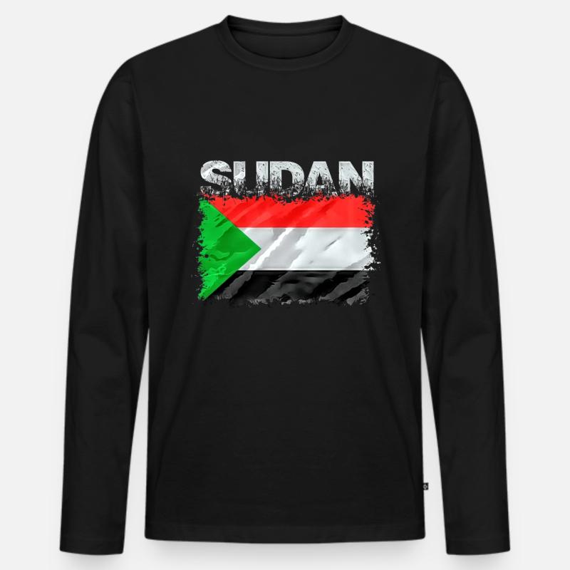 Sudan - Männer Premium Bio Langarmshirt - Schwarz
