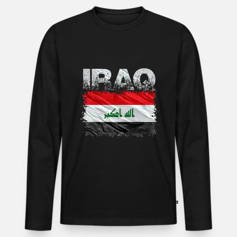 Irak - Männer Premium Bio Langarmshirt - Schwarz