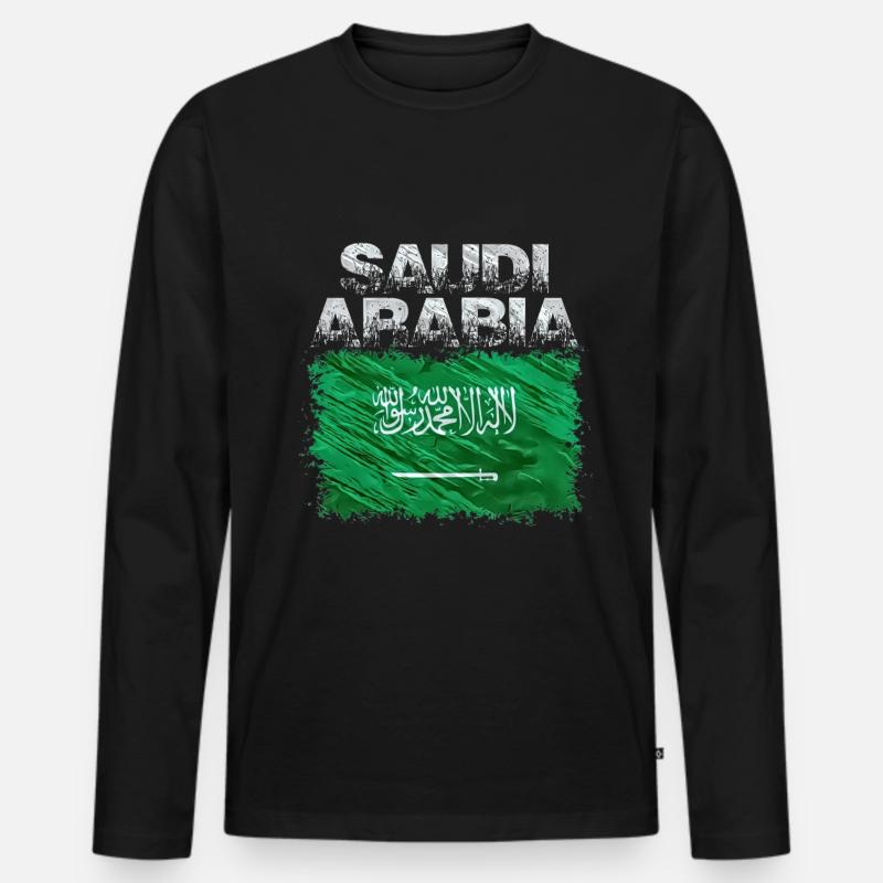 Arabien - Männer Premium Bio Langarmshirt - Schwarz