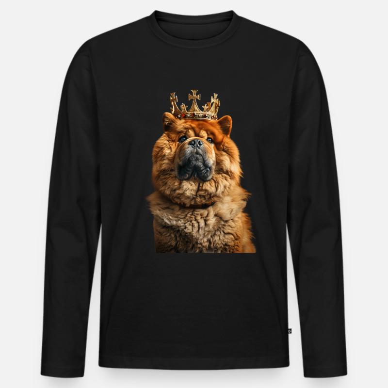 Chow-Chow - Männer Premium Bio Langarmshirt - Schwarz