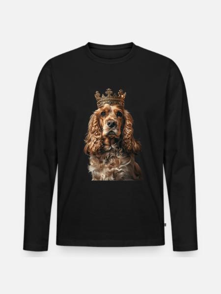 Cocker Spaniel - Men's Premium Organic Long Sleeve Shirt - black