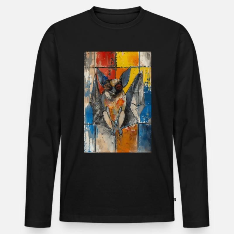 Schläger - Männer Premium Bio Langarmshirt - Schwarz