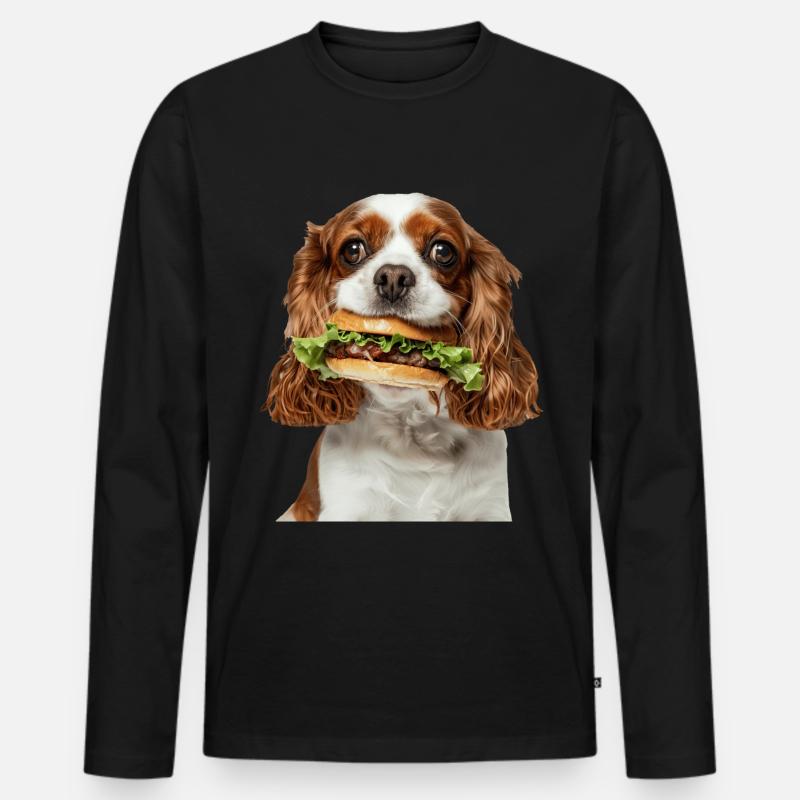 Cavalier King Spaniel - Männer Premium Bio Langarmshirt - Schwarz