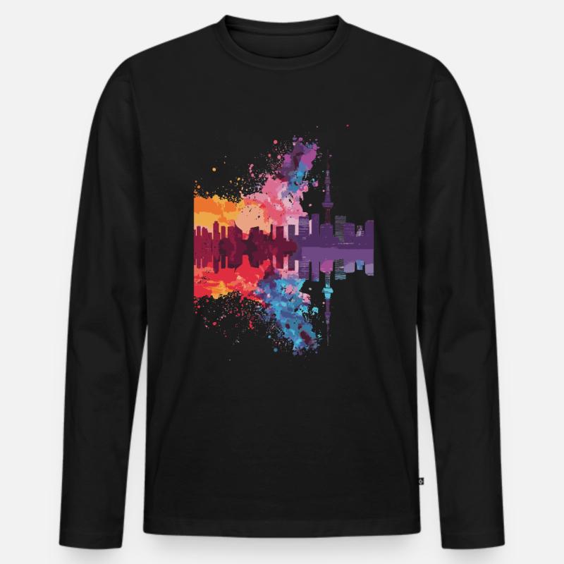 Kōnosu - Männer Premium Bio Langarmshirt - Schwarz