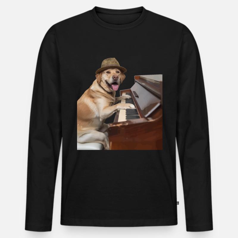 Labrador Retriever - Männer Premium Bio Langarmshirt - Schwarz