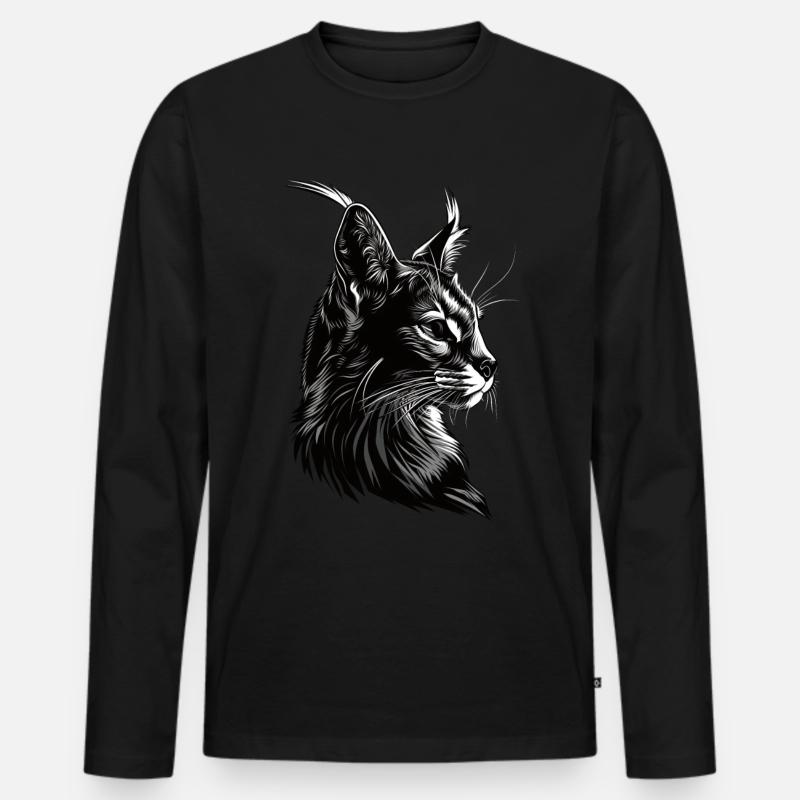Karakal - Männer Premium Bio Langarmshirt - Schwarz