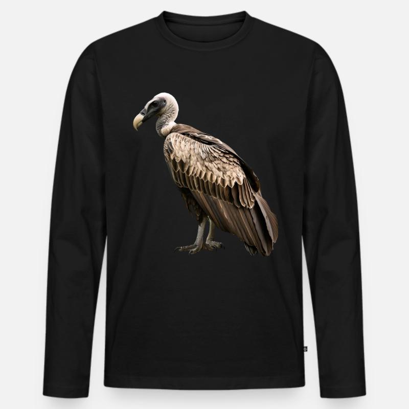Geier - Männer Premium Bio Langarmshirt - Schwarz