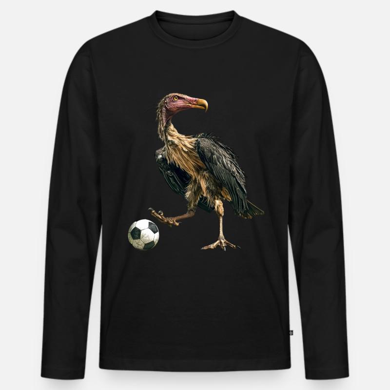 Geier - Männer Premium Bio Langarmshirt - Schwarz