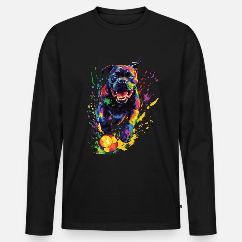 Cane Corso - Männer Premium Bio Langarmshirt - Schwarz