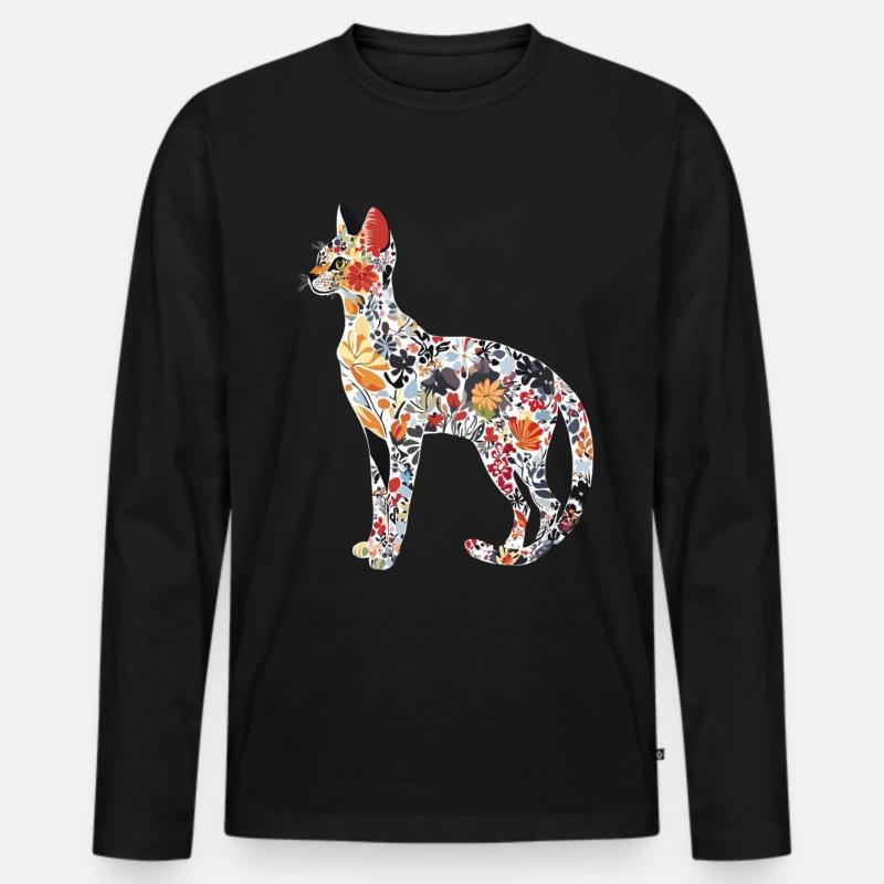 Savanne - Männer Premium Bio Langarmshirt - Schwarz