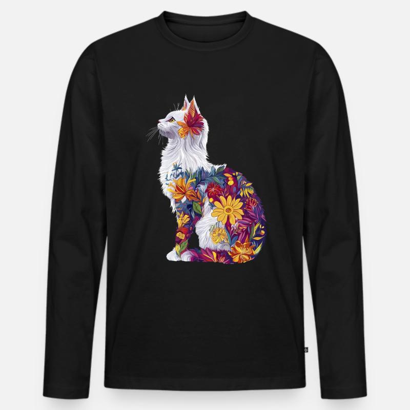Türkisch Angora - Männer Premium Bio Langarmshirt - Schwarz