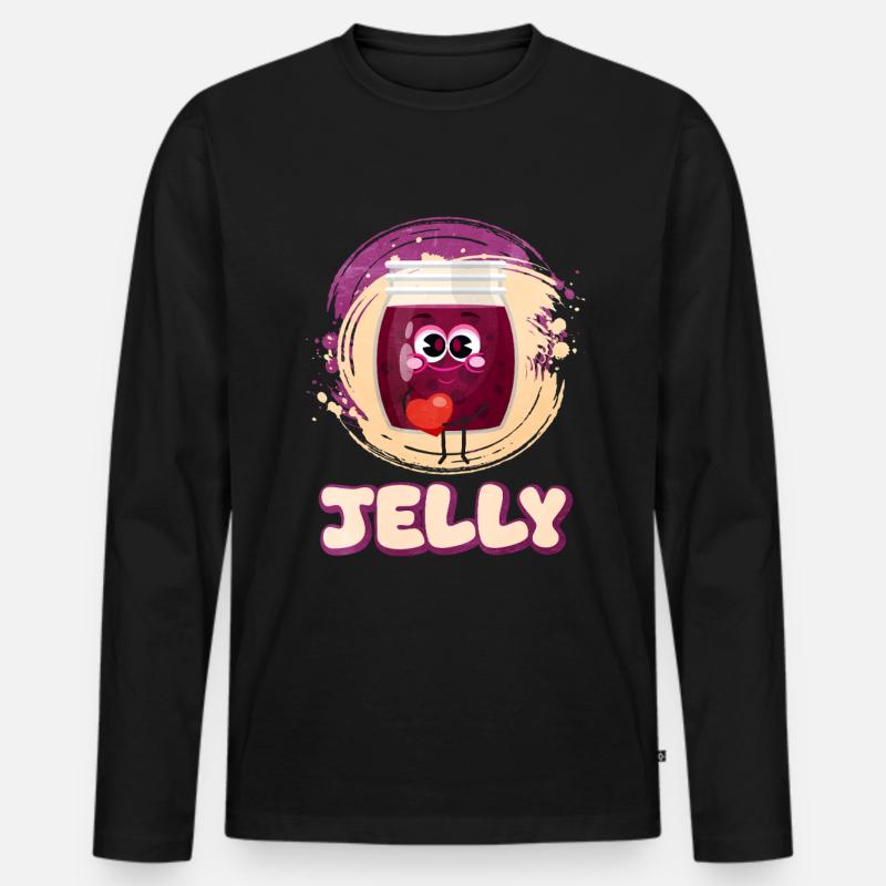 Erdnussbutter - Männer Premium Bio Langarmshirt - Schwarz