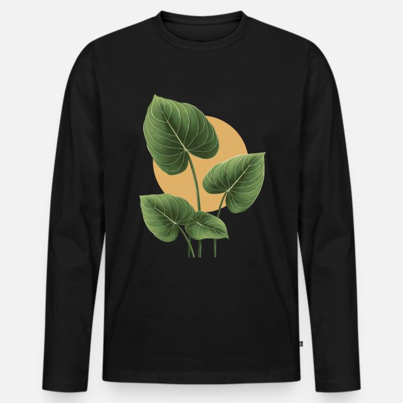 Efeutute - Männer Premium Bio Langarmshirt - Schwarz