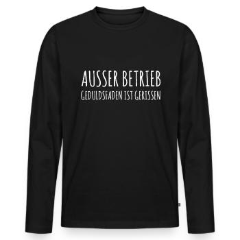 Außer Betrieb Geduldsfaden Gerissen Büro Beruf - Männer Premium Bio Langarmshirt - Schwarz - Vorne - Nico (187cm)