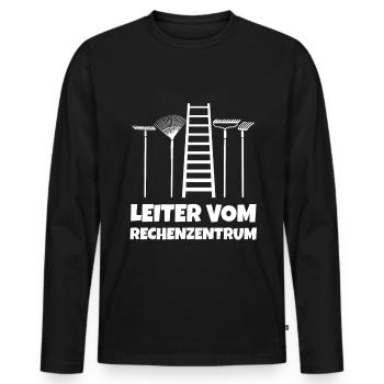 Leiter vom Rechenzentrum Gärtner Garten Gärtnerei - Männer Premium Bio Langarmshirt - Schwarz - Vorne - Nico (187cm)