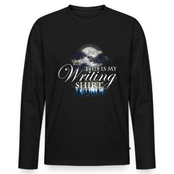 This is my writing shirt writer writer - Men's Premium Organic Long Sleeve Shirt - black - Front - Nico (187cm)