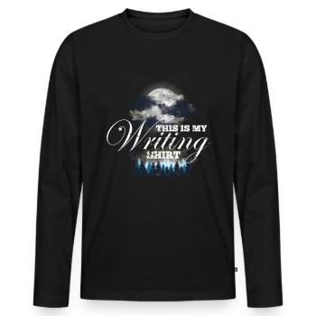 This is my writing shirt writer writer - Men's Premium Organic Long Sleeve Shirt - black - Front - Nico (187cm)