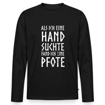 Hund Rüde Depression Hundebesitzer Hundeliebe - Männer Premium Bio Langarmshirt - Schwarz - Vorne - Nico (187cm)