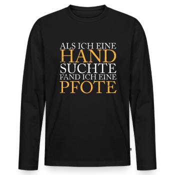 Hund Rüde Depression Hundebesitzer Hundeliebe - Männer Premium Bio Langarmshirt - Schwarz - Vorne - Nico (187cm)