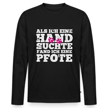 Hund Rüde Depression Hundebesitzer Hundeliebe - Männer Premium Bio Langarmshirt - Schwarz - Vorne - Nico (187cm)