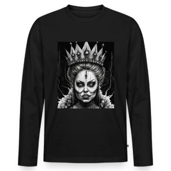 Evil Old Woman Horror Gothic Horror Witch Abstract - Men's Premium Organic Long Sleeve Shirt - black - Front - Nico (187cm)