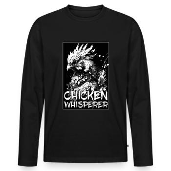 Chickens Whisperer Farm Farmer Chicken coop Chicken - Men's Premium Organic Long Sleeve Shirt - black - Front - Nico (187cm)