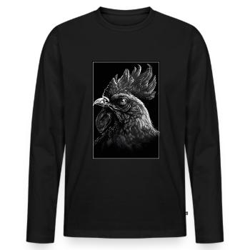 Chickens Whisperer Farm Farmer Chicken coop Chicken - Men's Premium Organic Long Sleeve Shirt - black - Front - Nico (187cm)