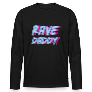 Rave Daddy EDM Music Festival Father Optical - Männer Premium Bio Langarmshirt - Schwarz - Vorne - Nico (187cm)