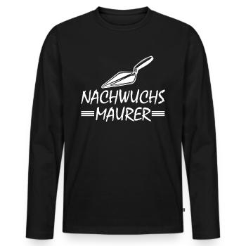 Nachwuchs Maurer - Männer Premium Bio Langarmshirt - Schwarz - Vorne - Nico (187cm)