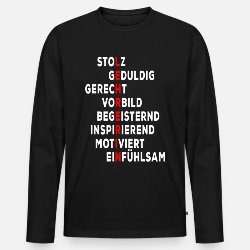 Lehrer Definition - Männer Premium Bio Langarmshirt - Schwarz