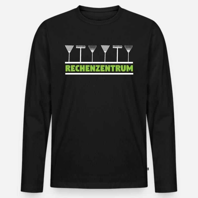 Rechenzentrum - Männer Premium Bio Langarmshirt - Schwarz