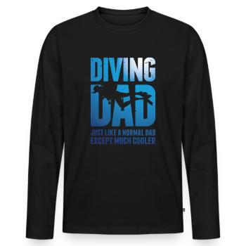 Diving Dad Cool Dad Dad Diving Gift - T-shirt manches longues Premium bio Homme - noir - Devant - Nico (187cm)