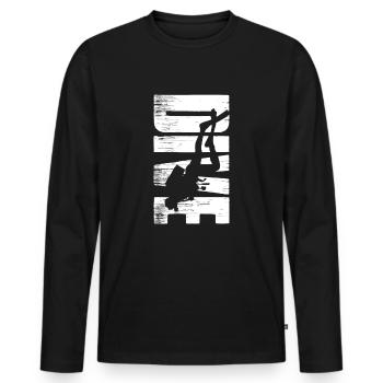 Dive scuba diver sea deep ocean gift - Men's Premium Organic Long Sleeve Shirt - black - Front - Nico (187cm)
