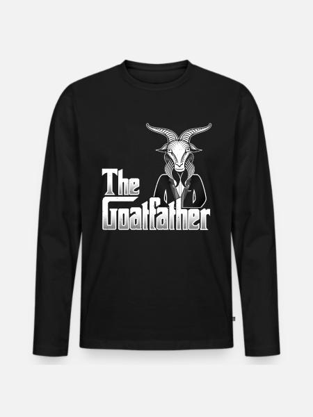 Chèvres - Le bouc - T-shirt manches longues Premium bio Homme - noir