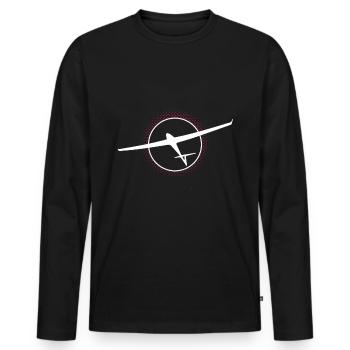 Glide Into The Cricle Soaring - Men's Premium Organic Long Sleeve Shirt - black - Front - Nico (187cm)