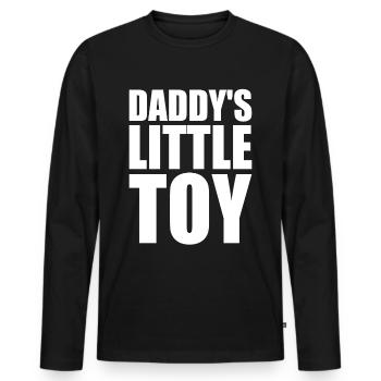 Versaute Sprüche Daddy's Little Toy Girl Sexspiele - Männer Premium Bio Langarmshirt - Schwarz - Vorne - Nico (187cm)
