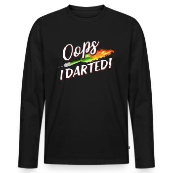 Fléchettes Dart Dartboard Bullseye Dart Gift - T-shirt manches longues Premium bio Homme - noir - Devant - Nico (187cm)