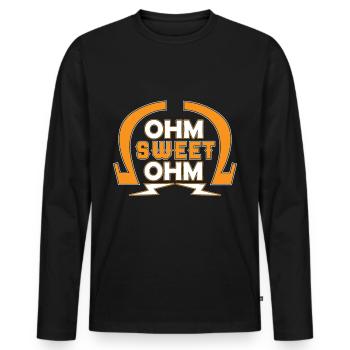 Electrician Electric Electric Gift - Men's Premium Organic Long Sleeve Shirt - black - Front - Nico (187cm)