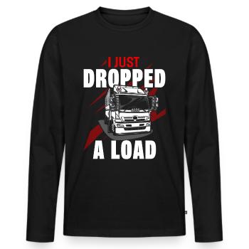 Trucker Truck Driver Truck Driver Brummi Gift - Men's Premium Organic Long Sleeve Shirt - black - Front - Nico (187cm)