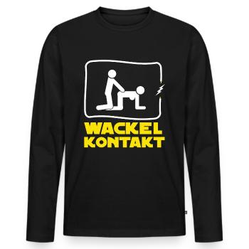 Elektriker Elektroniker Strom Elektrik Geschenk - Männer Premium Bio Langarmshirt - Schwarz - Vorne - Nico (187cm)