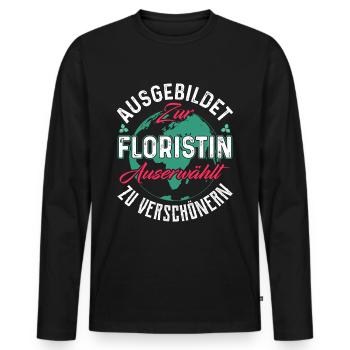 Floristin Florist Floristik Gärtnerin Geschenk - Männer Premium Bio Langarmshirt - Schwarz - Vorne - Nico (187cm)