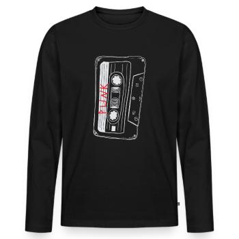 80er Punk Mixed Tape Shirt Punk Musik Shirt - Männer Premium Bio Langarmshirt - Schwarz - Vorne - Nico (187cm)
