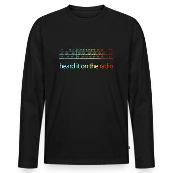Radio Hi-Fi Vintage Stereo Audio Retro Hifi - Männer Premium Bio Langarmshirt - Schwarz - Vorne - Nico (187cm)